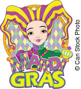 Mardi Gras Harlequin Design   Mardi Gras Harlequin Lady