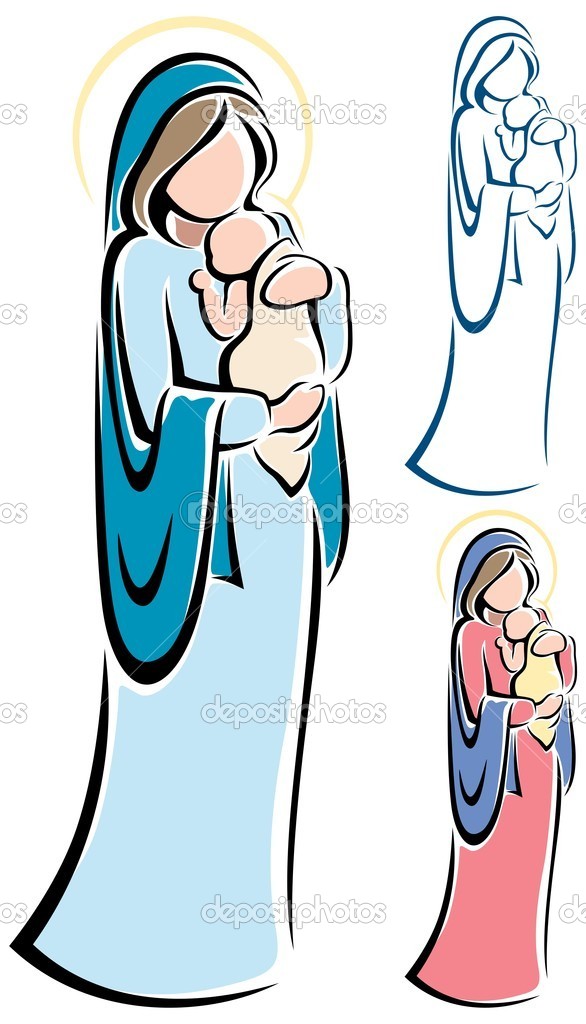 Mary Joseph Baby Jesus Clipart