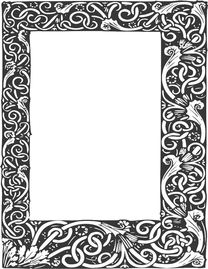 Clipart Picture Of An Ornate Circular Frame On An Antique Background