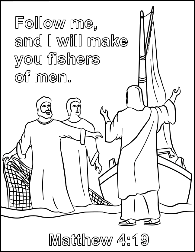Fishers Of Men Coloring Page   Sunday School   Pinterest