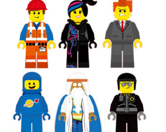 The Lego Movie Characters Removable Wall Stickers 6 Piece Set