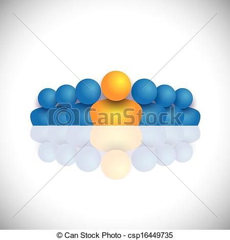Blue Orange People Icons  The Vector Graphic Also Represents People