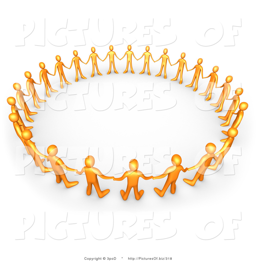 Clipart Of A Circle Of 3d Orange People By 3pod    318
