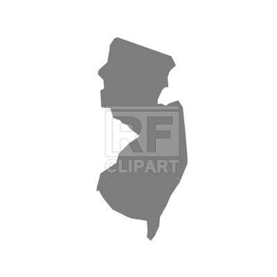 New Jersey State Map Silhouette 295 Signs Symbols Maps Download