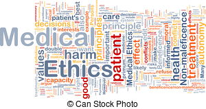 Medical Ethics Background Concept Wordcloud Clipart