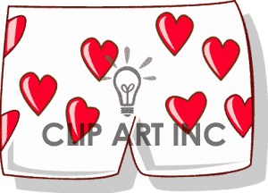 Royalty Free Boxer Shorts With Hearts On Them Clipart Image Picture