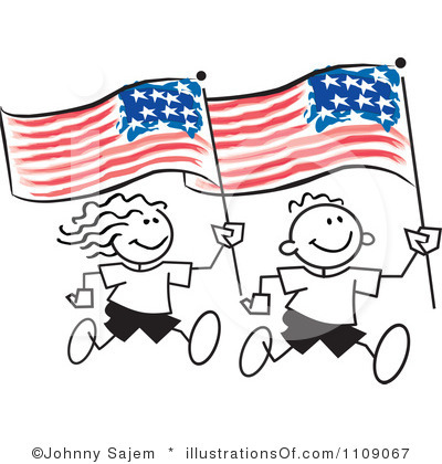 4th Of July Clipart Black And White Royalty Free American Flag Clipart