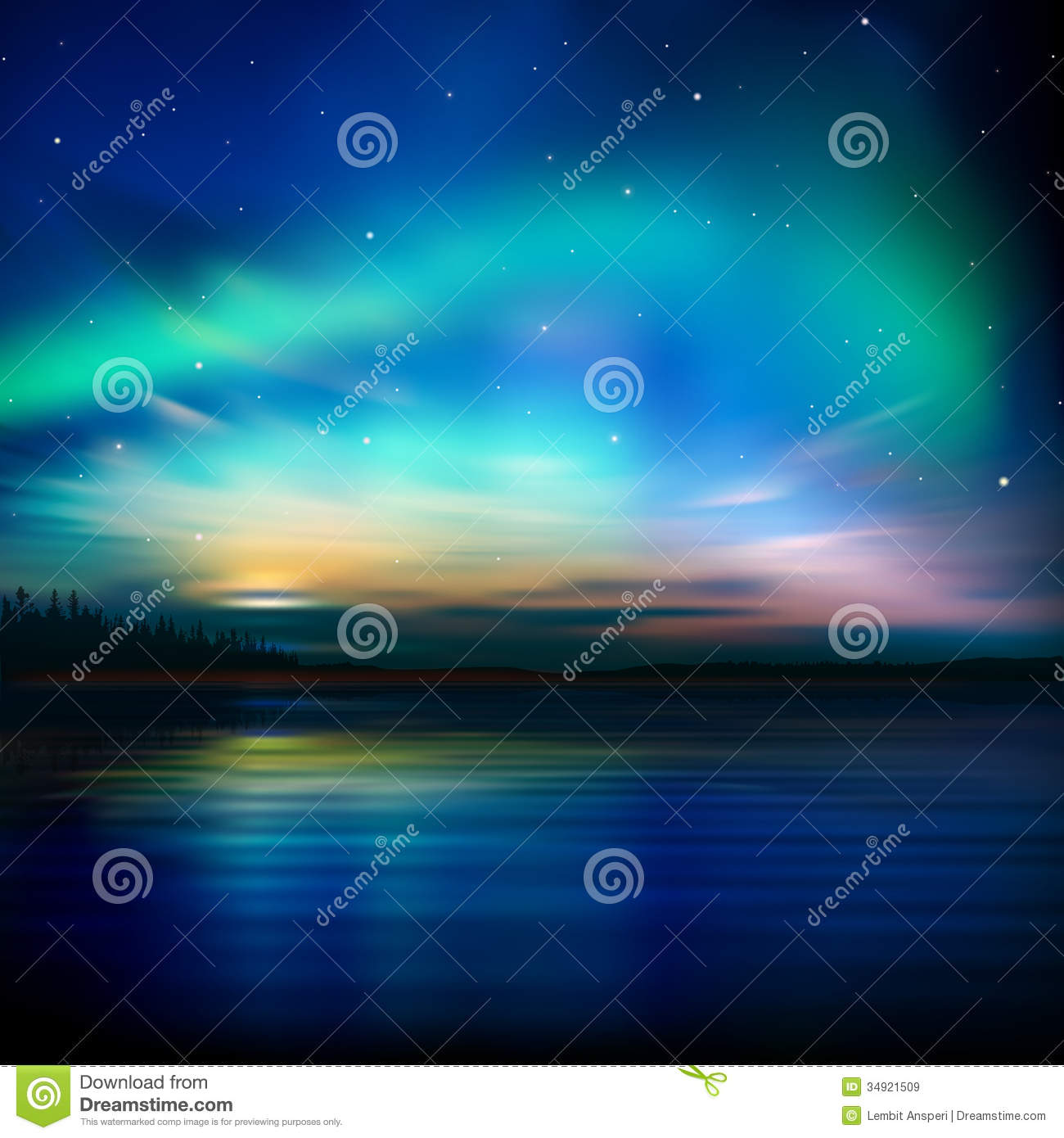 Abstract Background With Sunset And Mountains Royalty Free Stock