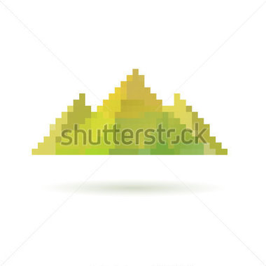 Mountain Abstract Isolated On A White Backgrounds Vector Illustration