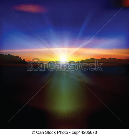 Of Abstract Background With Sunset And Mountains   Abstract