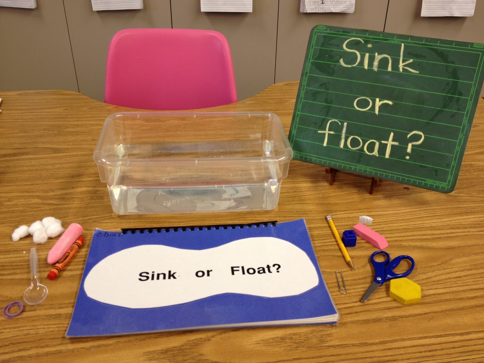 Items And The Kids Are Supposed To Predict If It Will Float Or Sink