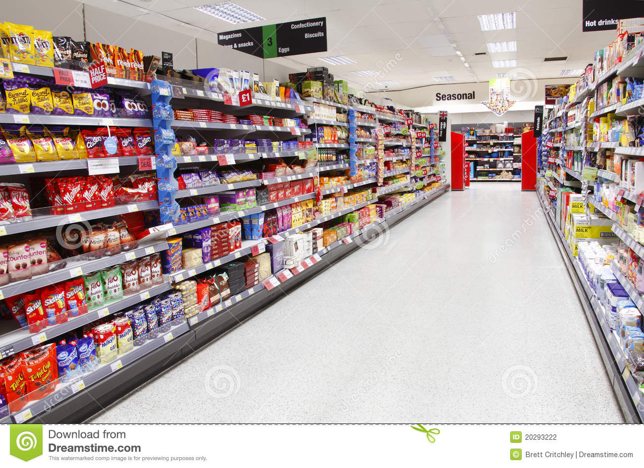 Supermarket Aisle Empty Editorial Photography   Image  20293222