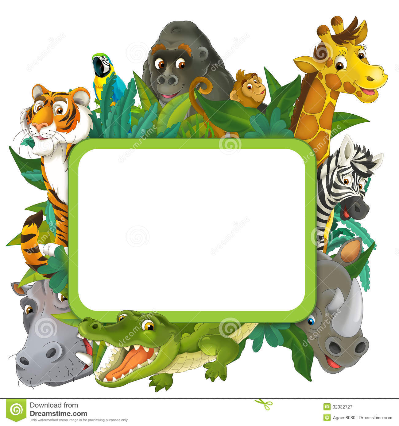 Banner   Frame   Border   Jungle Safari Theme   Illustration For The