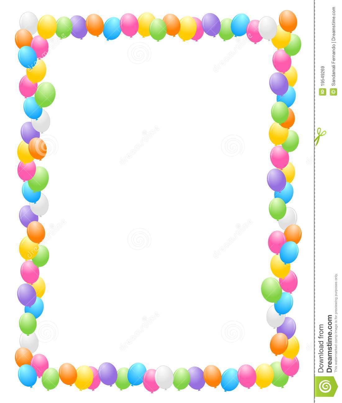 Border   Frame Illustration For Birthday Cards And Party Backgrounds