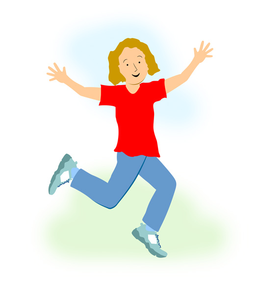 Girl Running And Playing   Free Art Images For Christians