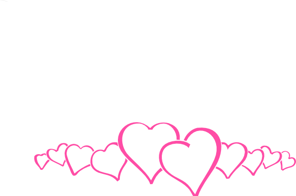 Hot Pink Heart Border Clip Art At Clker Com   Vector Clip Art Online