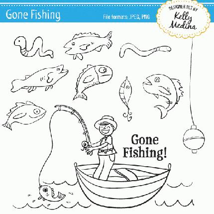 My Grafico Gone Fishing Clipart Digitize This Fun Fishing Clipart