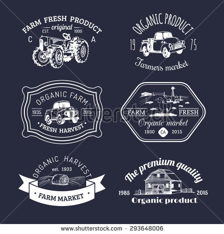 Farm Fresh Logotypes  Vintage Farm Logo Collection  Organic Farm Logo