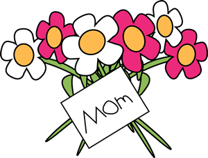Happy Mother S Day Flowers Clip Art Image   Mother S Day Flowers With