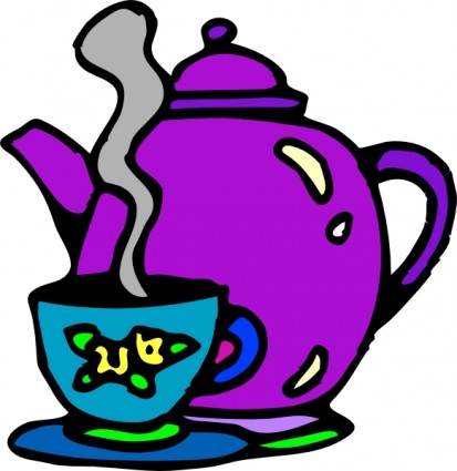 Tea Kettle And Cup Clip Art 13490 Jpg