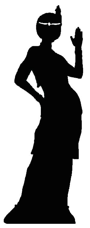 1920s Silhouette Flapper Girl Silhouette