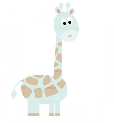 Baby Blue Giraffe   Clip Art   Tracyanndigitalart   Graphics On