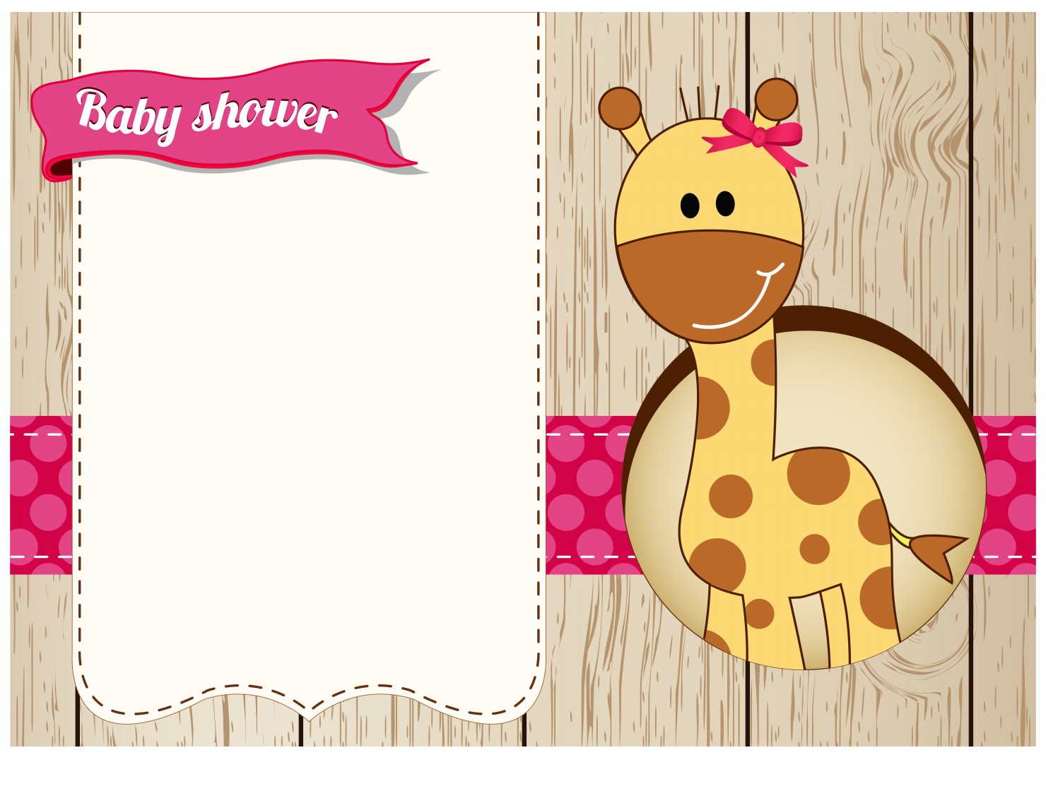 Pink Giraffe Baby Shower Baby Shower Giraffe Girl Card Jpg