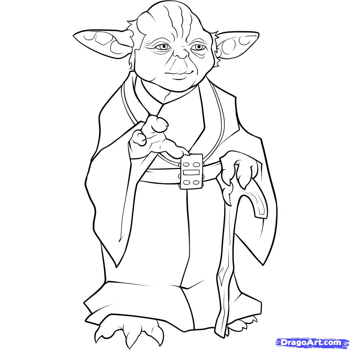 Free Coloring Pages Of Yoda Head