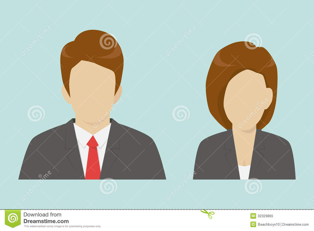 Male And Female Business Icons Royalty Free Stock Photo   Image