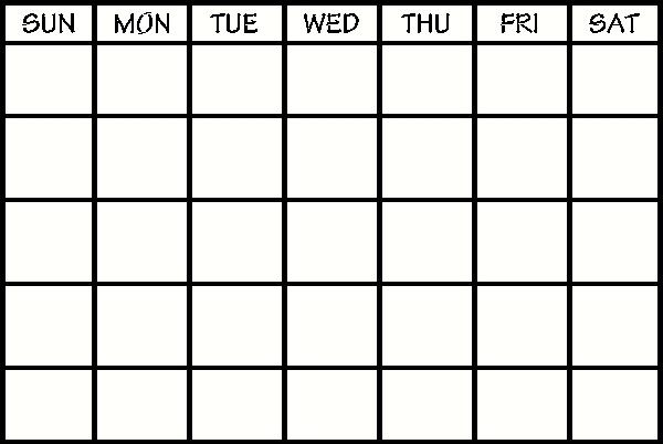 Days Of The Week Calendar Vinyl Decal   Calendars Vinyl Decals