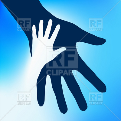 Helping Hands Child And Adult 7761 Silhouettes Outlines Download    