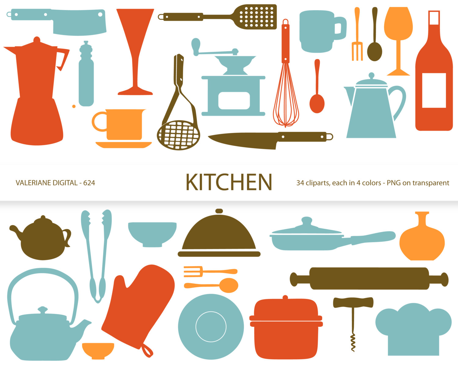 Kitchen Clipart S Retro Kitchen Utensils By Valerianedigital