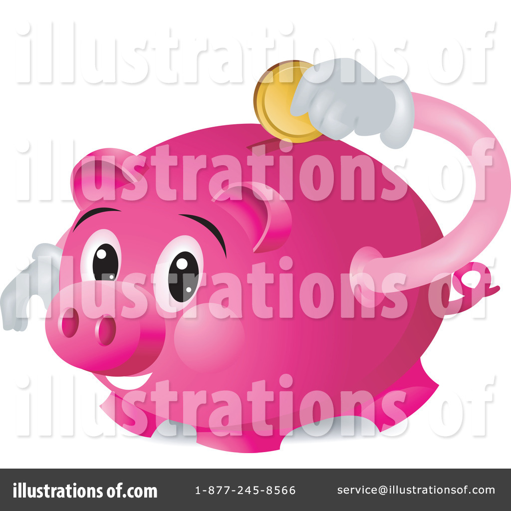 Royalty Free  Rf  Piggy Bank Clipart Illustration By Bnp Design Studio