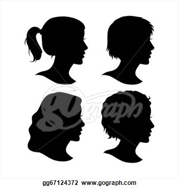 Female Face Silhouette Clipart