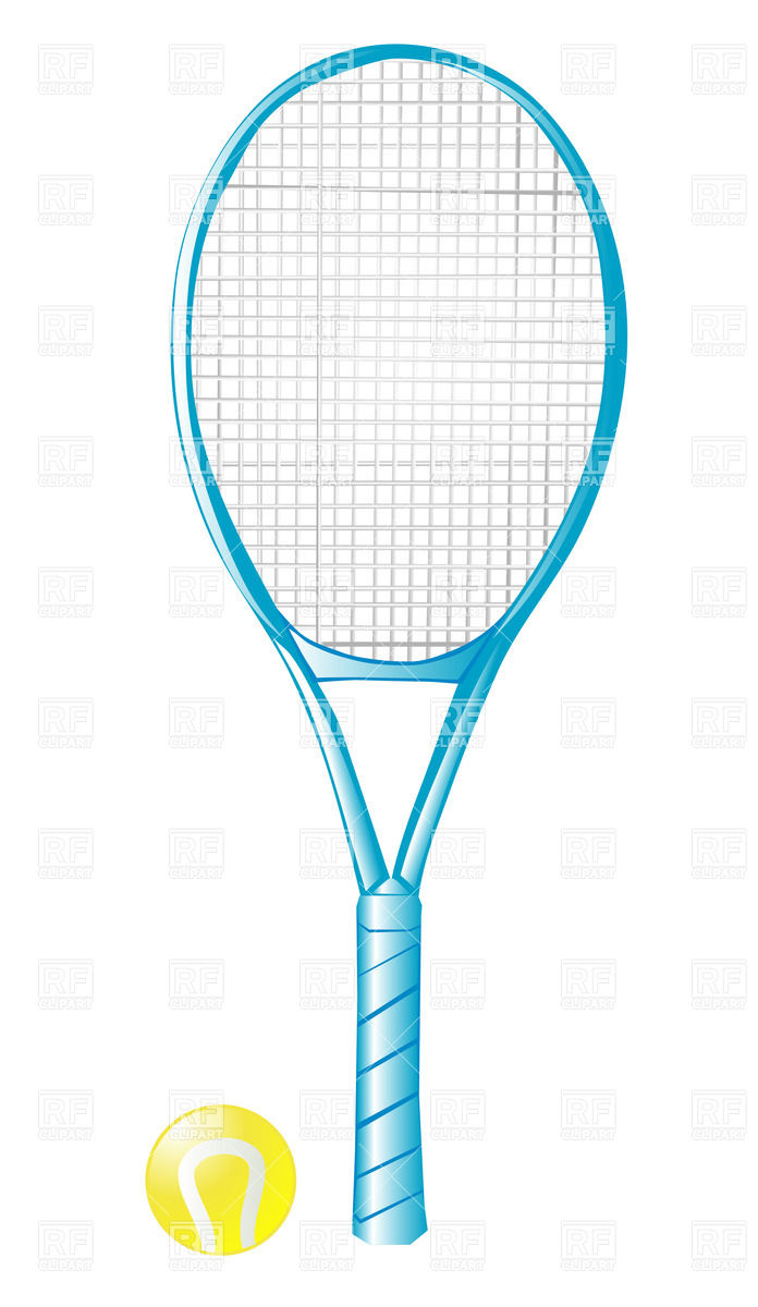 Tennis Racket With Ball Isolated On The White Background Download    