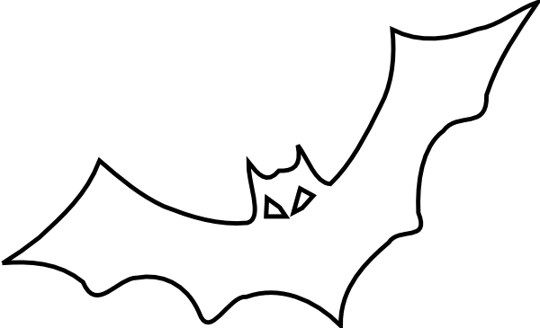 Bat Outline Clip Art At Clker Com   Vector Clip Art Online Royalty