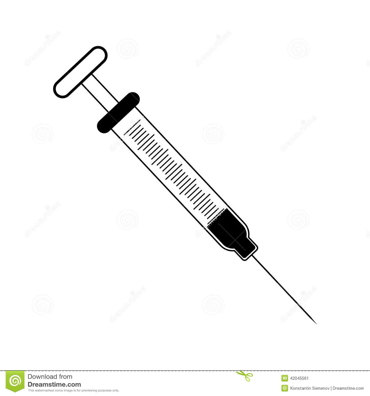 Syringe Icon On White Background 