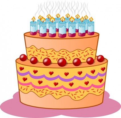 Birthday Cake Clip Art Free Vector 258 66kb