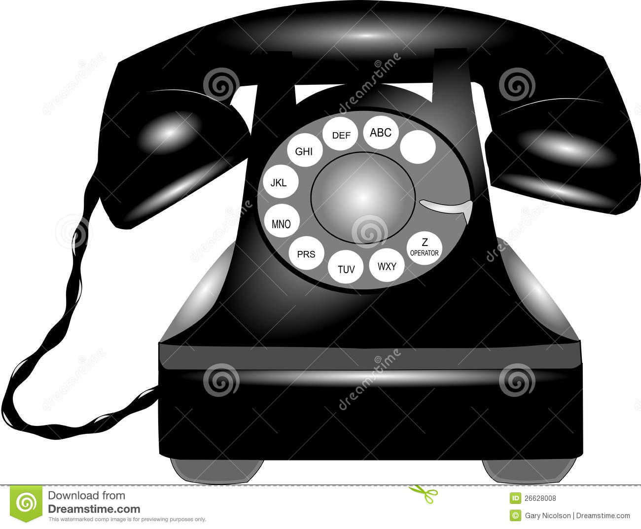 Old Rotary Phone Clipart Rotary Telephone From Fifties