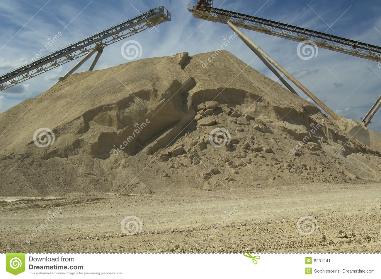 Pile Of Sand Excavation Of Raw Materials For Cement And Other