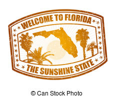 Welcome To Florida Stamp   Welcome To Florida Travel Stamp