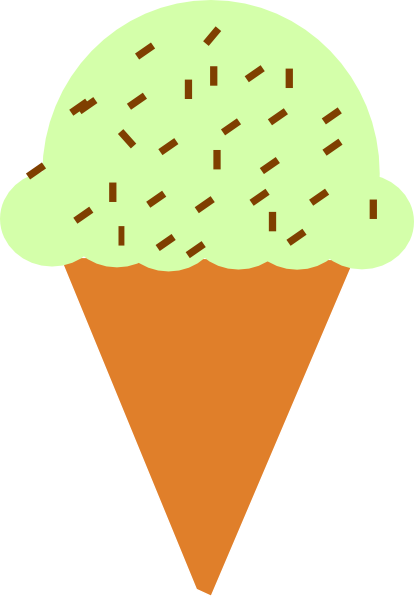 Ice Cream Cone With Sprinkles Clip Art At Clker Com   Vector Clip Art