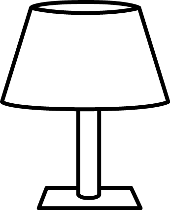 And White Table Lamp Clip Art Image   Tall Black And White Table Lamp