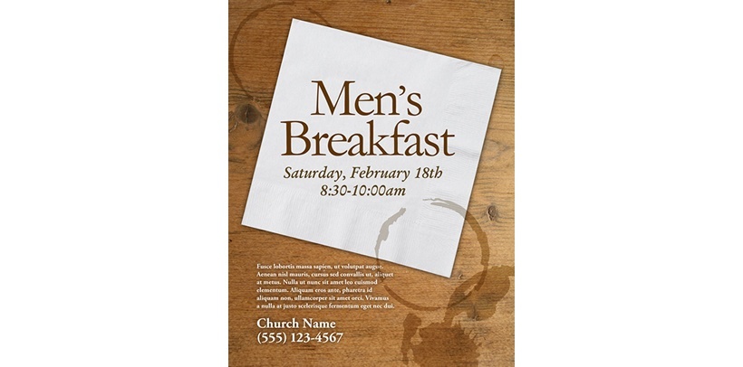 Men S Breakfast Religious Brochure