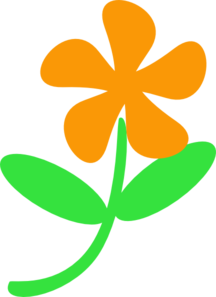 Orange Flower Stem Clip Art At Clker Com   Vector Clip Art Online