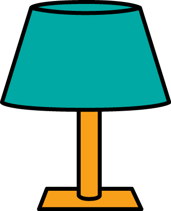 Table Lamp Clip Art Image   Gold Table Lamp With A Teal Lamp Shade