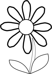 White Daisy With Stem Clip Art At Clker Com   Vector Clip Art Online