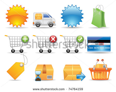 Collection Of Icons For Online Store  Vector Eps 8    Stock Vector