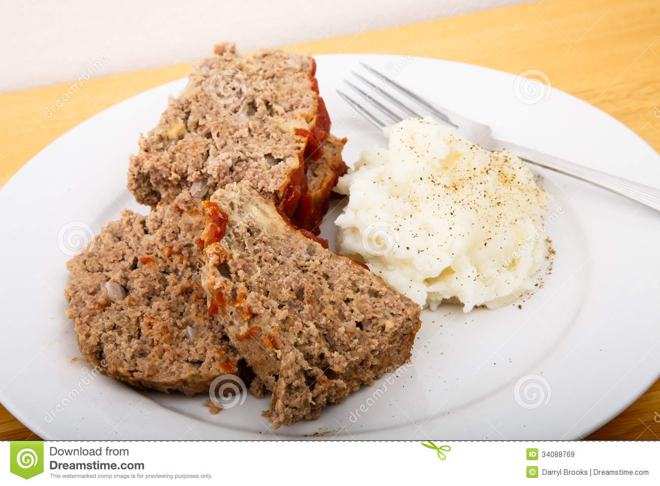 Meatloaf And Mashed Potatoes Royalty Free Stock Images   Image