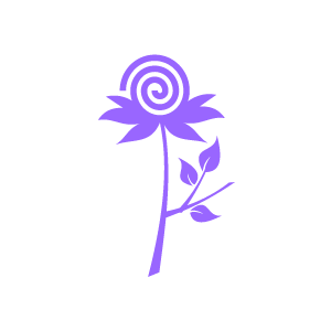 Flower Clipart   Purple Swirl Flower With White Background   Download